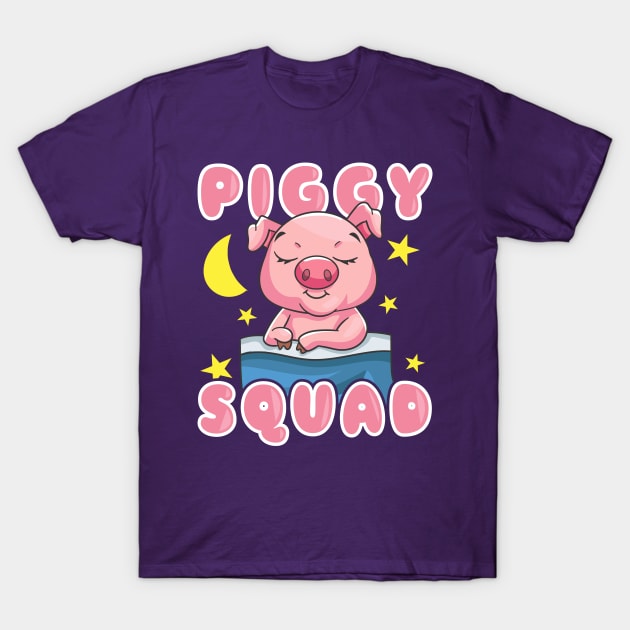 Piggy Squad Pigs Farm Animals T-Shirt by E